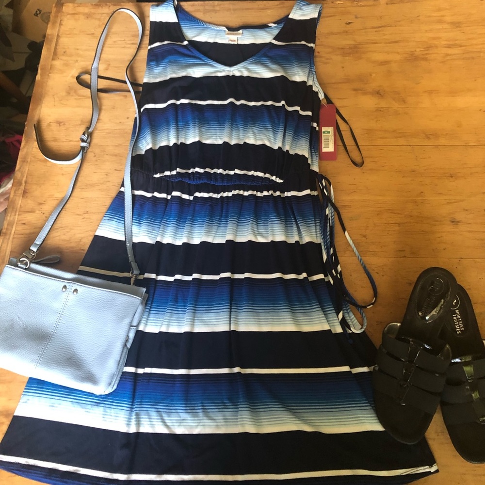 Mossimo blue striped dress